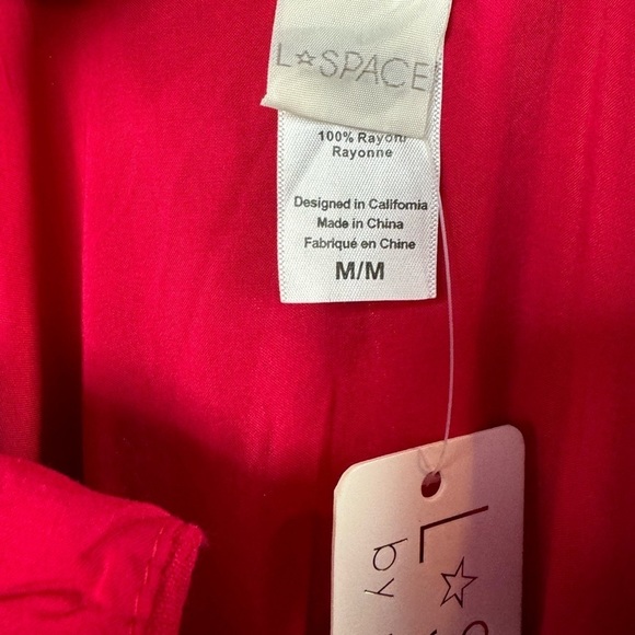 NWT L*Space Seaside Ruffle Romper in Cherry Red Size Medium‎ - Picture 7 of 16